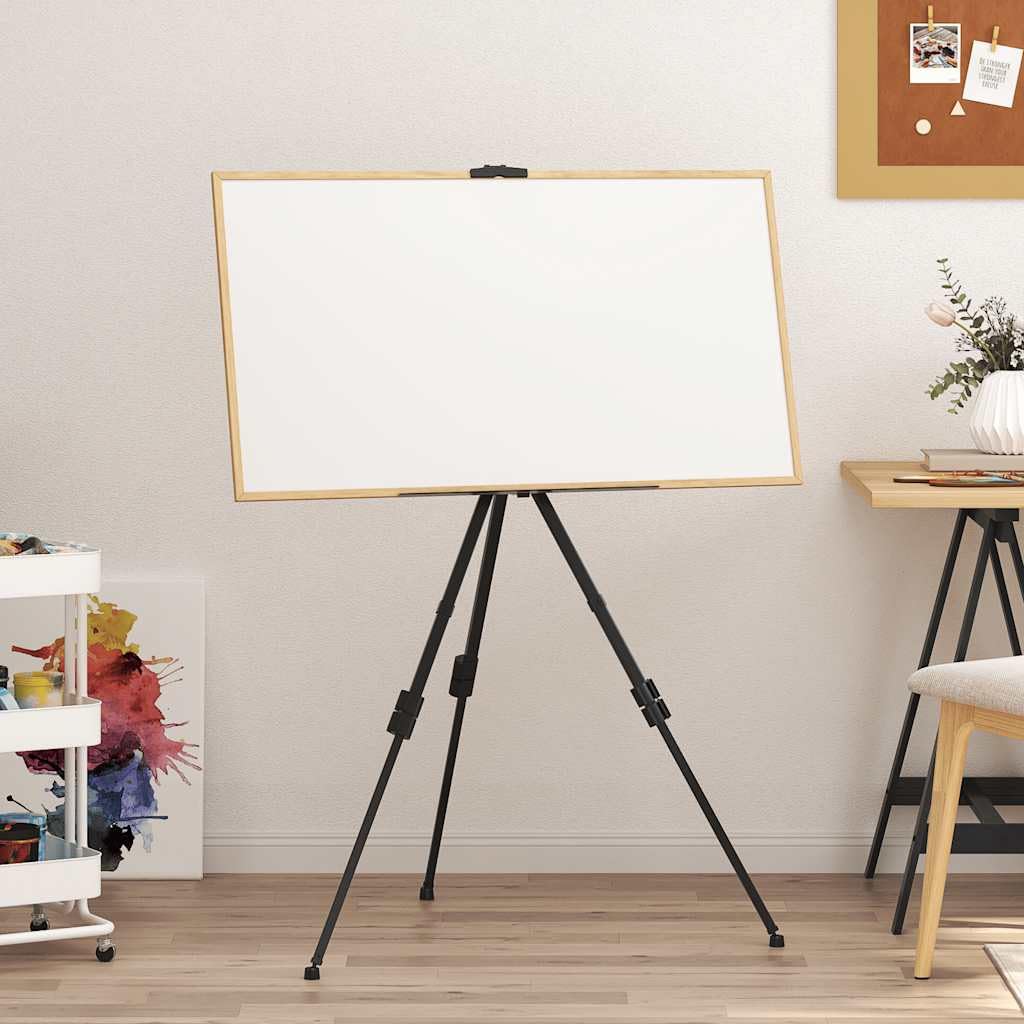 Staffelei Verstellbar Schwarz Metall mit Tragetasche, Höhe 51,5-165 cm, stabiler Stand, vielseitig für Präsentation, Workshop, Meeting, Flipchart, Whiteboard, Schreibtafel
