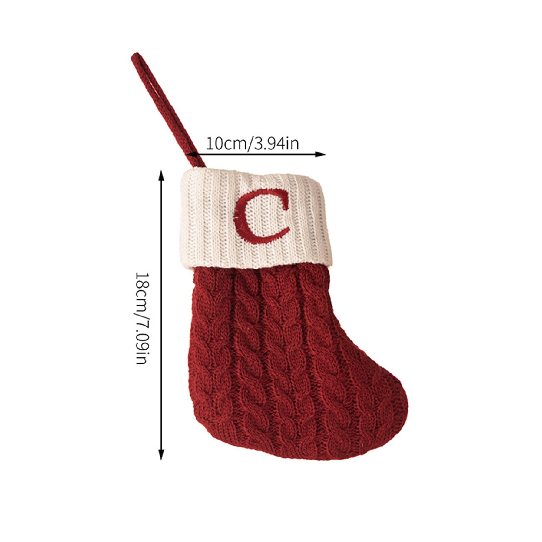 Calze Di Natale, 17,8 Cm, Con Lettera Iniziale Ricamata, A