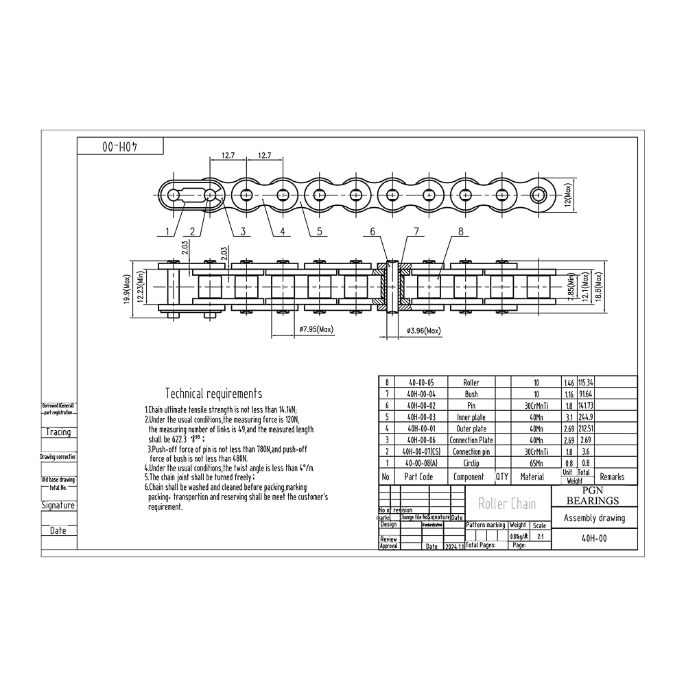 PGN #40 Heavy Duty Roller Chain - 10 Ft + 2 Free Links - 239 Links — Amazon image 2