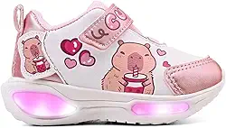 Tênis Infantil Menina Led Capivara Casual Escola Feminino