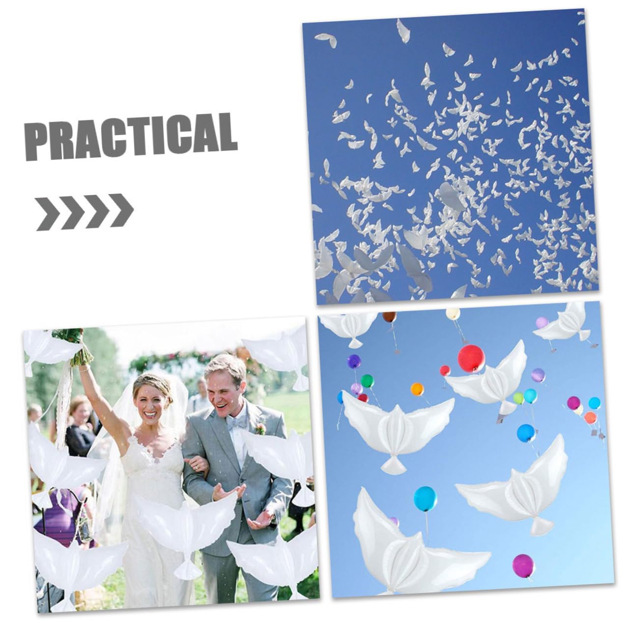PRETYZOOM 5 Sätze Hochzeitsballons Geburtstagsparty-taubenballons Seifenblasenmaschine Ballonbogen-kit Ballon Im Tauben-design Requisiten Für Partyballons Aluminiumfolie 8 Stück * 5