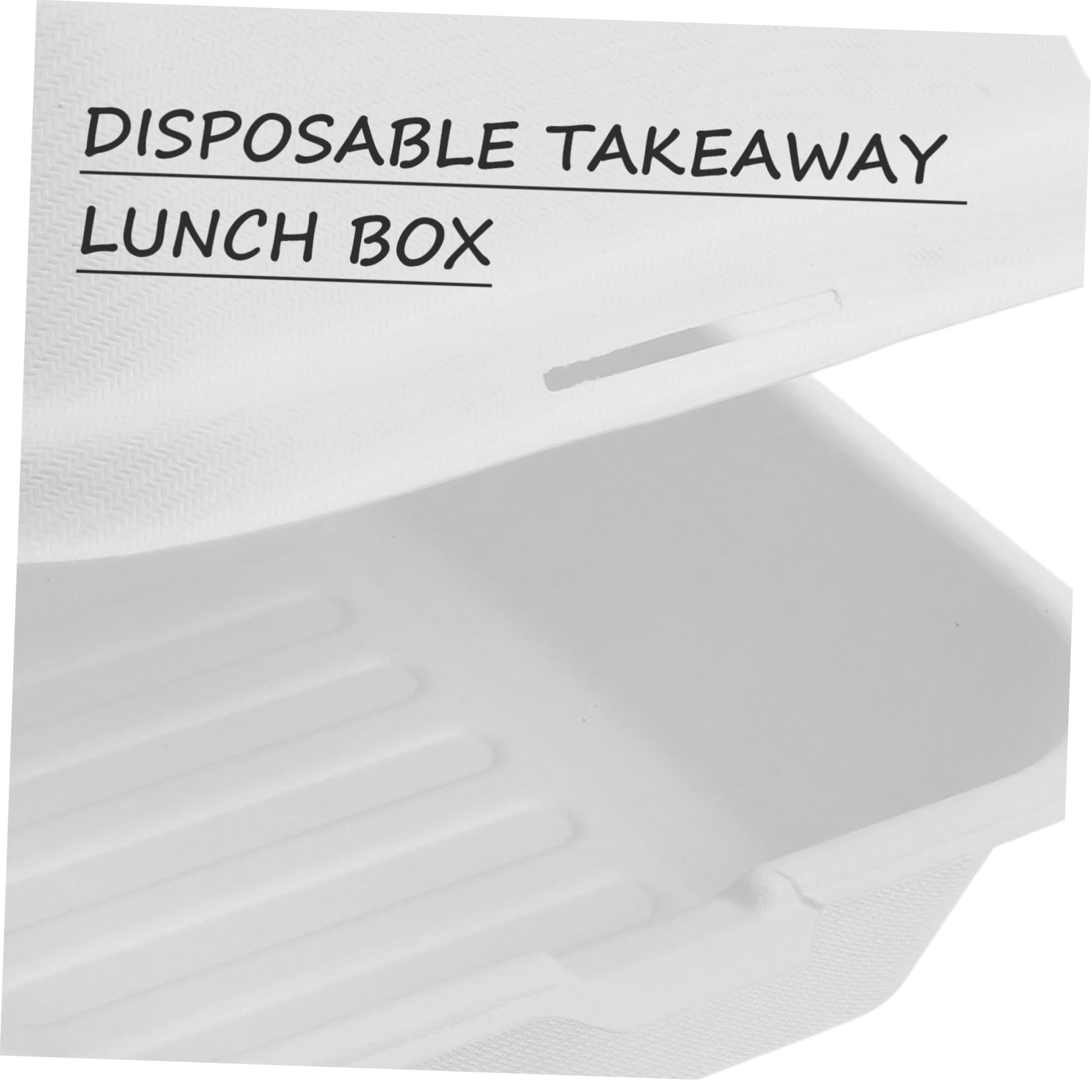 Alimenti Coperchio, Food Box in Polpa Bianca, e Facile da Trasportare, 50 Pezzi per Asporto Cibo