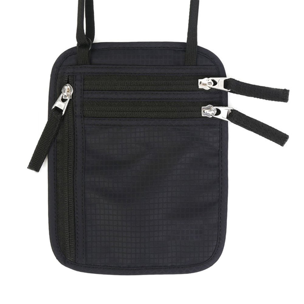 Profancity Travel Neck Pouch Passport Holder RFID Blocking Neck Wallet