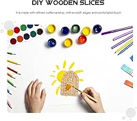 Vista 2 de EXCEART Chip de puerta de jardín de hadas de madera, 48 piezas, puerta de hada, jardín de madera, miniatura, kit de manualidades de bricolaje, sin