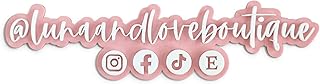 The Cotton and Canvas Co. Acrylic Social Media Sign, Hashtag, Username, Photo Prop, Follow Us, Let's Connect, Laser Cut, 3D, Custom Business Logo, Watermark, Two Row