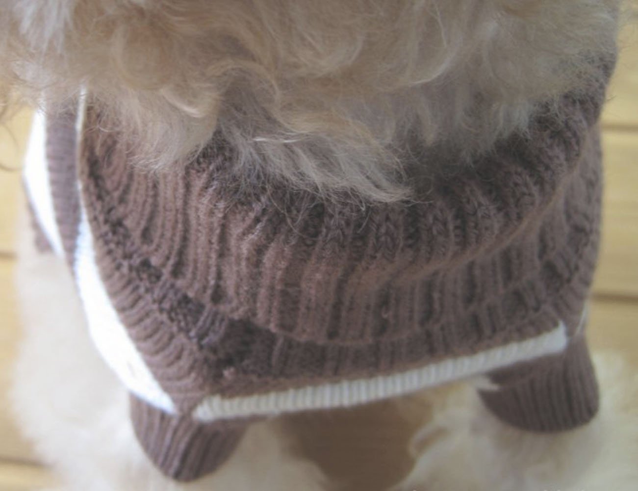 Turtleneck Stripes Pro Pet Clothes Dog Wool Classic Sweaters (Brown &White Stripe, M), Brown&White Stripes, Medium - Image 4