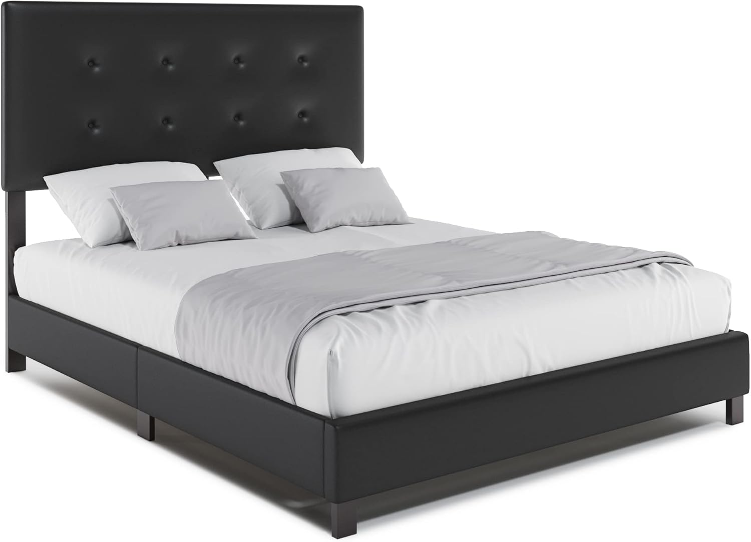 ZTOZZ Platform Bed Frame Full Size Bed with Adjustable