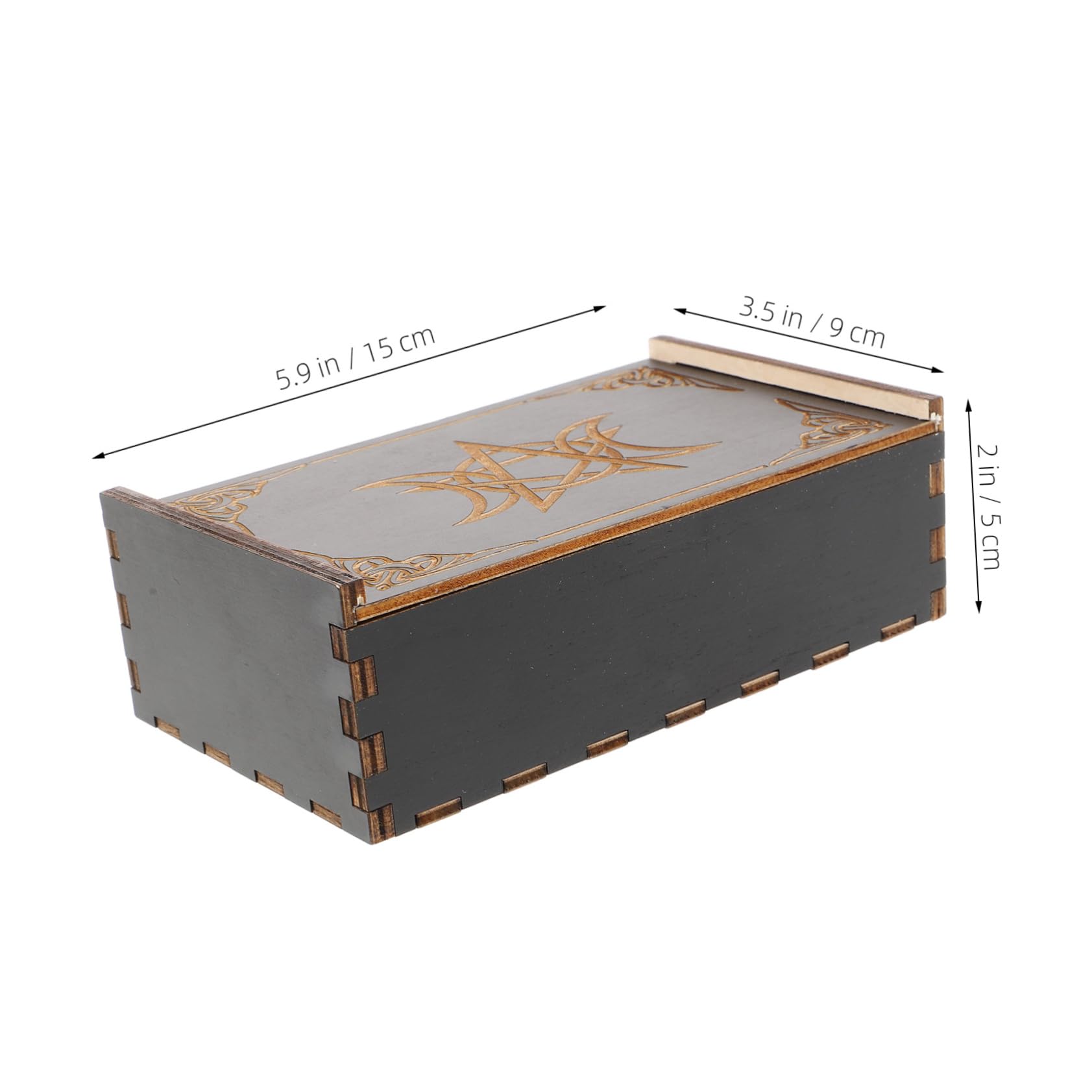 Sosoport Lot De 4 Boîtes En Bois Pour Cartes De Jeu Organiseur De Cartes Rangement De Cartes Étui Pour Cartes Conteneur En Bois Organiseur De Cartes Noir