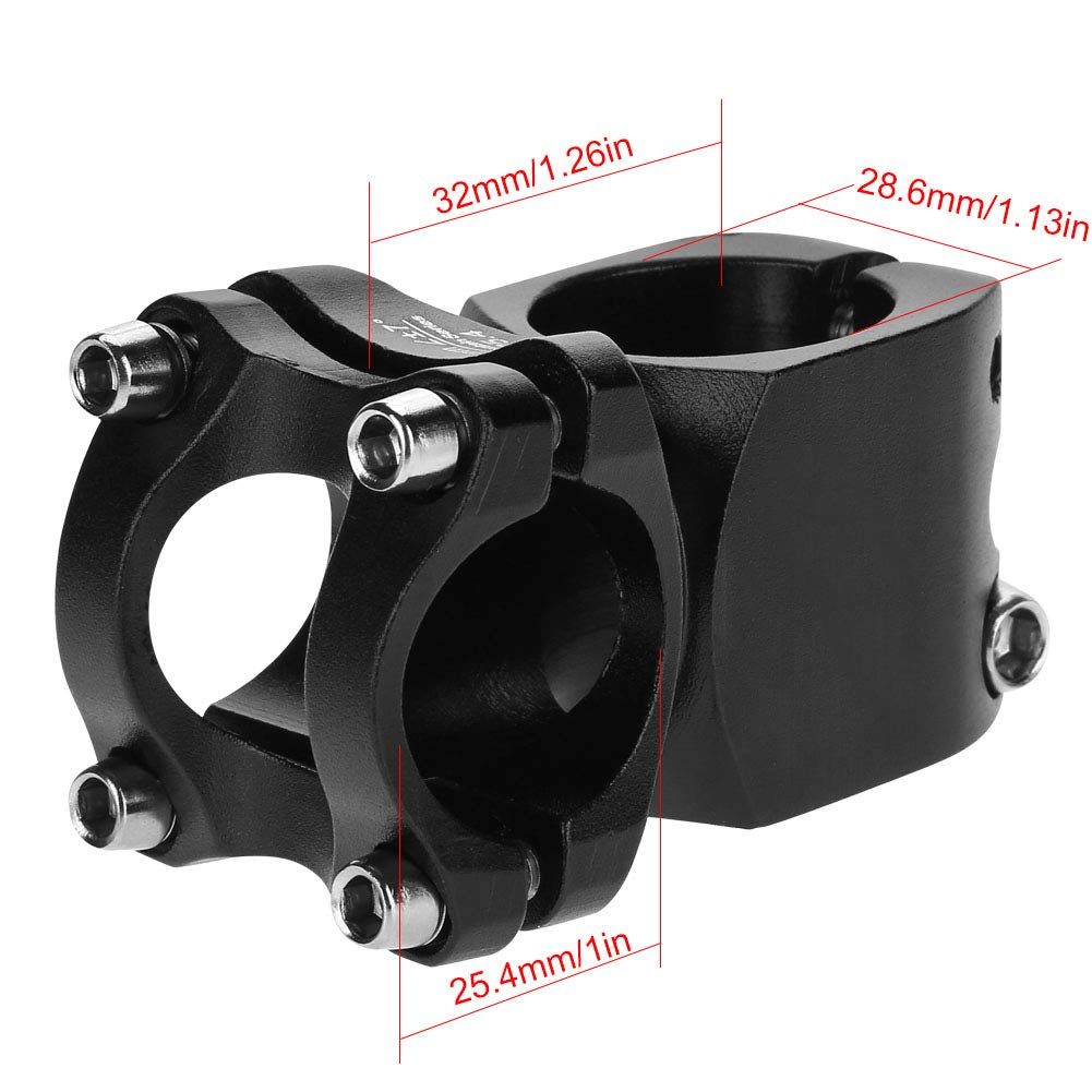 BuyWeek Mostek kierownicy rowerowej, 32 mm/25,4 mm, regulowany wspornik kierownicy roweru MTB