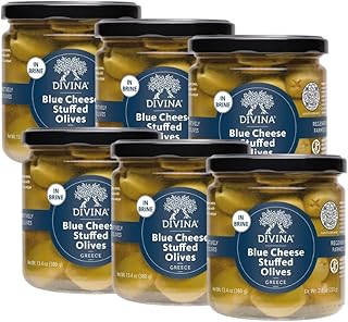 Divina Blue-Cheese-Stuffed Green Olives, 7.8 oz (6-Pack)