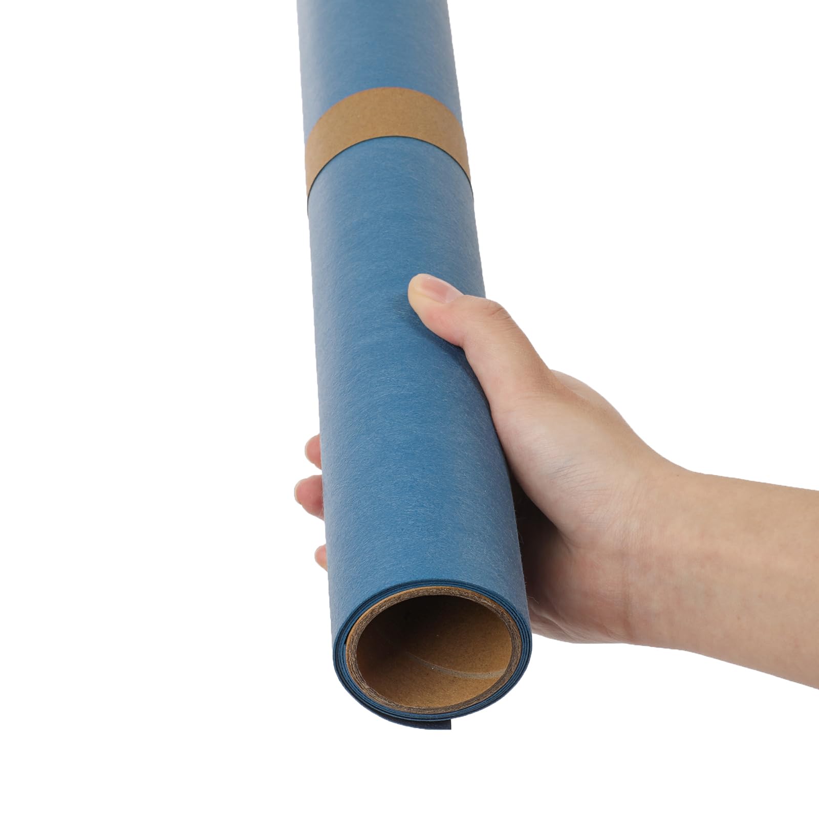 Wooqu Paño de piel sintética para libros, revestimiento de poliuretano y base no tejida, aspecto similar al cuero, suave, 17 x 29 pulgadas, para encuadernación de libros, grano de napa, azul marino