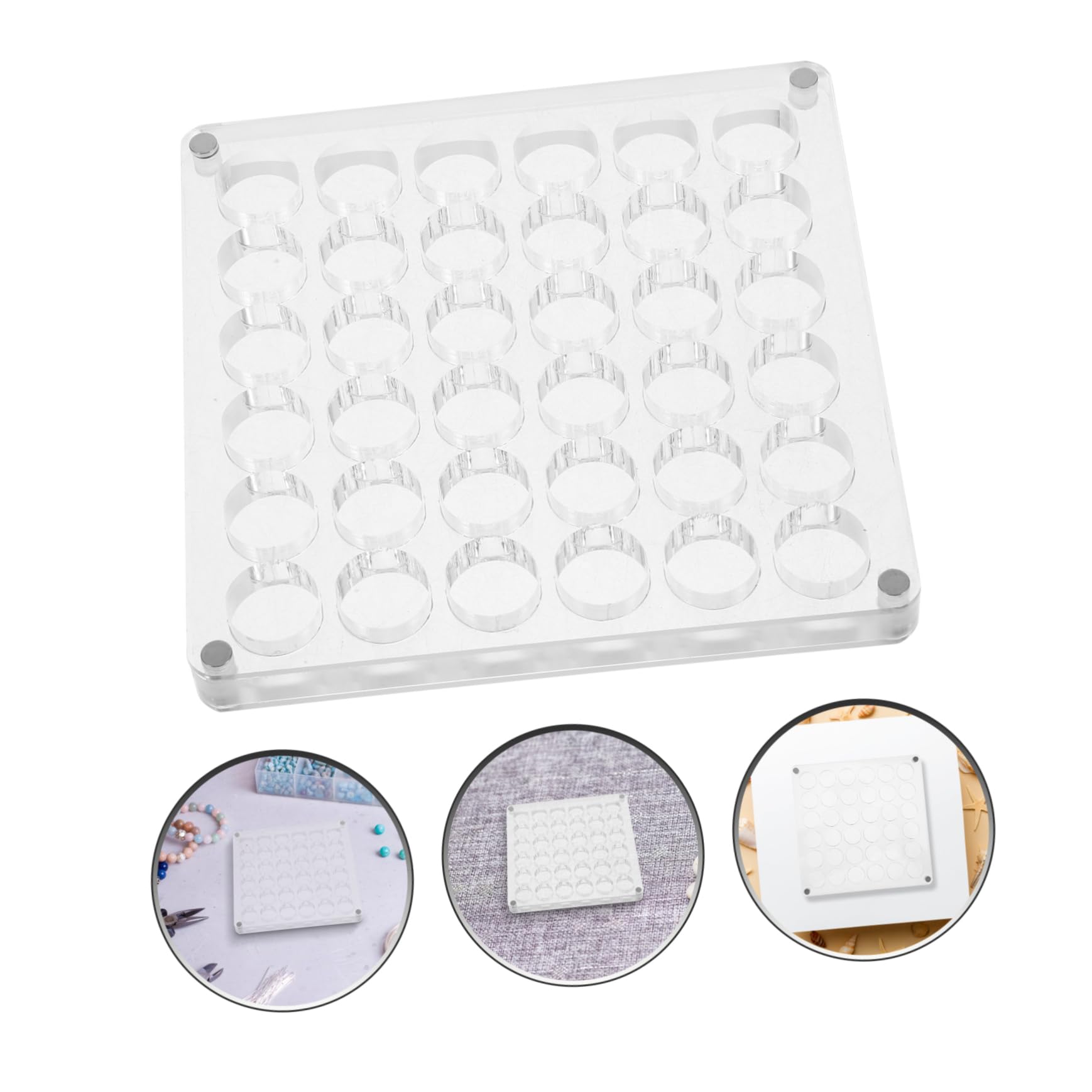 OFFSCH Mini Shell Storage Box Acrylic Showcase Suitcase Trinket Organizer for Minerals