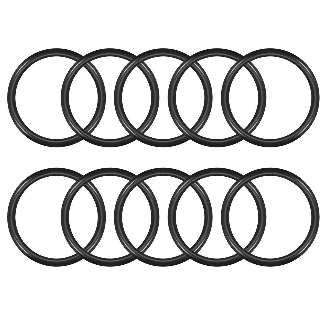 uxcell Nitrile Rubber O-Rings 55mm OD 47mm ID 4mm Width, Metric Sealing Gasket for Automotive Machine Plumbing, Pack of 10