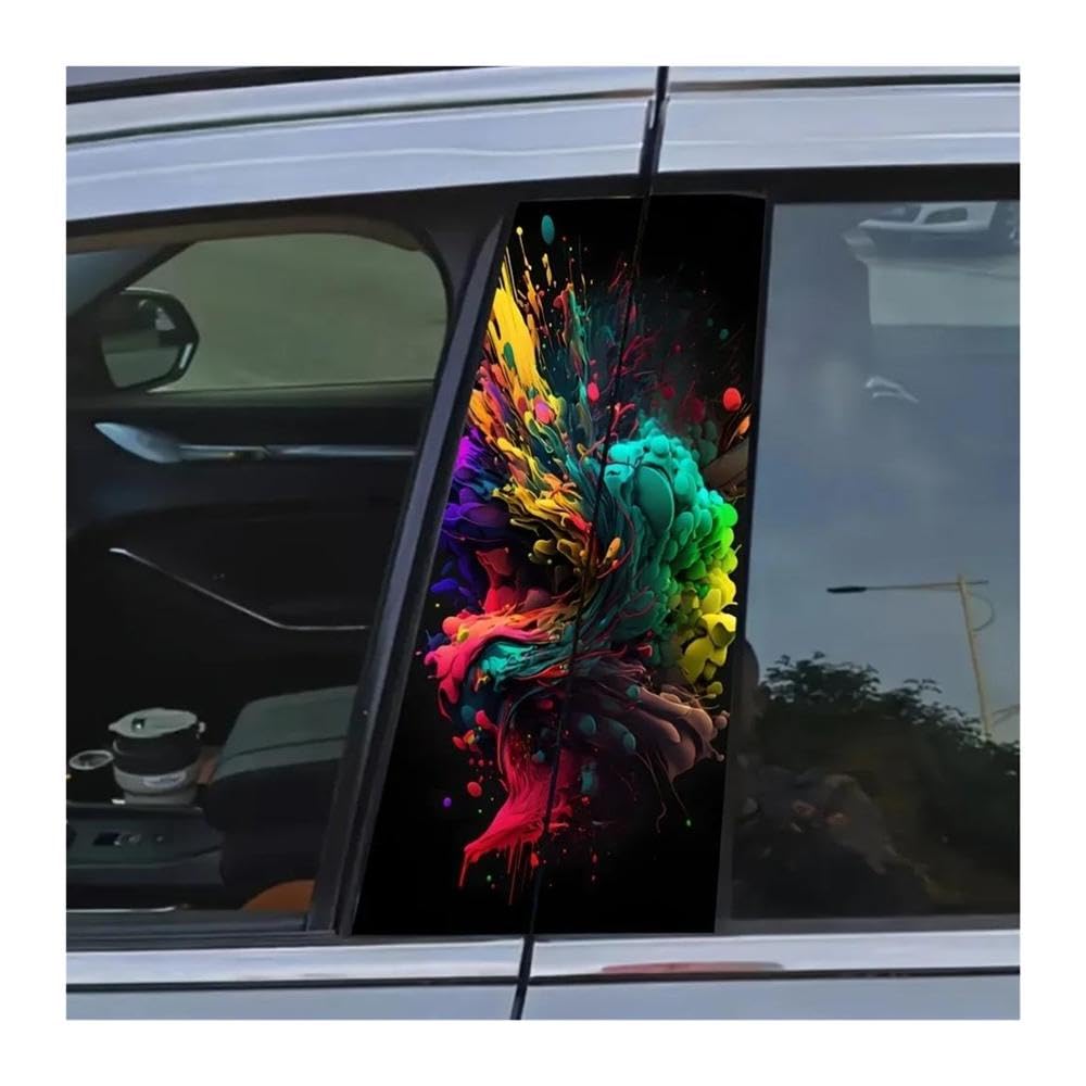 Autocollants pilier central voiture motif éclaboussure pour look urbain