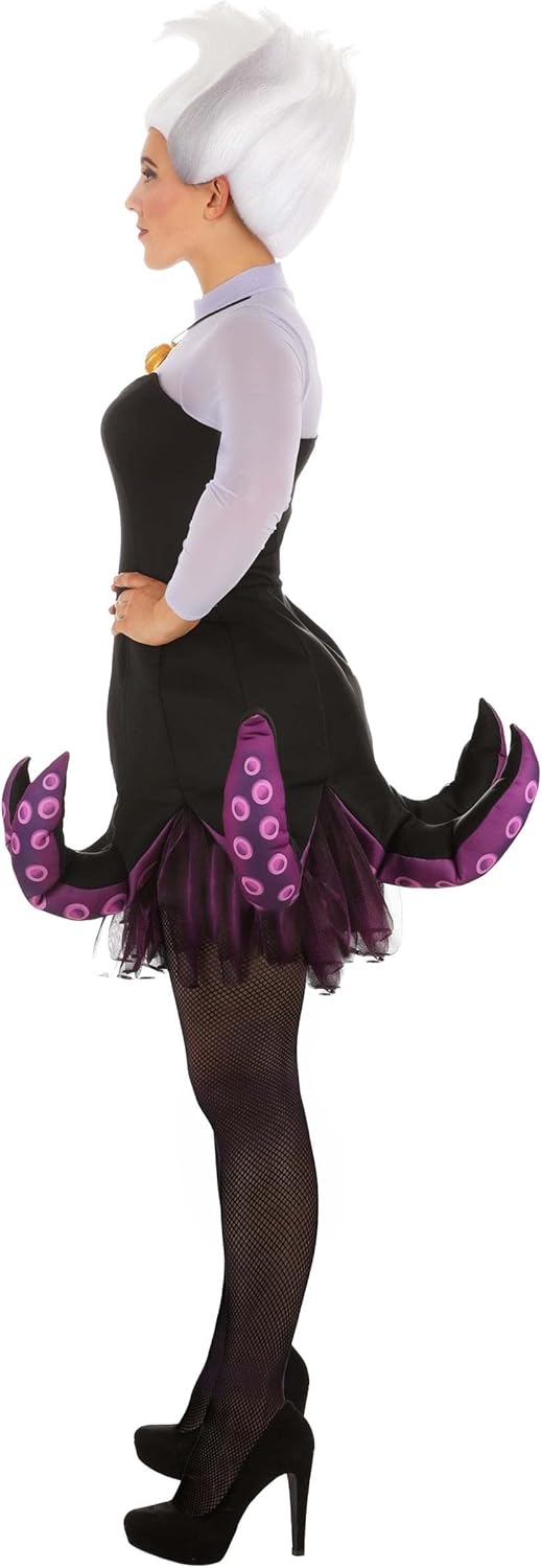 Women's Premium Ursula Costume, Disney The Little Mermaid Ursula Dress with Plush Tentacles and Shell Necklace - Image 5