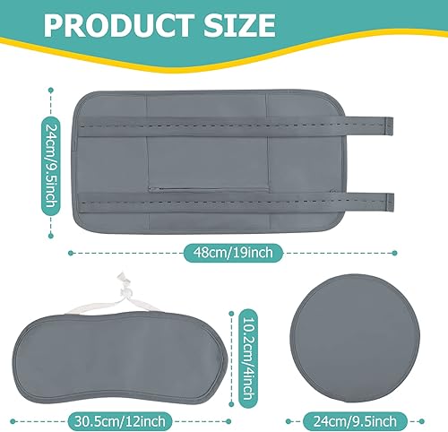 Miniatura 3 de Paquete de 4 aceite de ricino para pecho, cuello y abdomen, paquete de aceite de ricino reutilizable para abdomen con correa elástica ajustable,