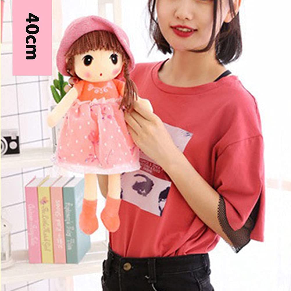 Poupée Chiffon Fille 35cm - Vêtements Détachables - Peluche Douce - Cadeau Naissance Ou Baptême