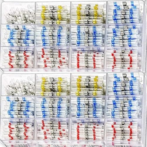 QMKADFQXF 500pcs Mixed Heat Shrink Terminals Waterproof Solder Sleeve Tube Electrical Wire Insulated Splice Connectors Kit