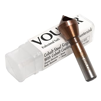 Cobalt Steel Single End Countersink Drill Bit with Cobalt Coating Finish, 8MM Round Shank, 14MM Body Diameter