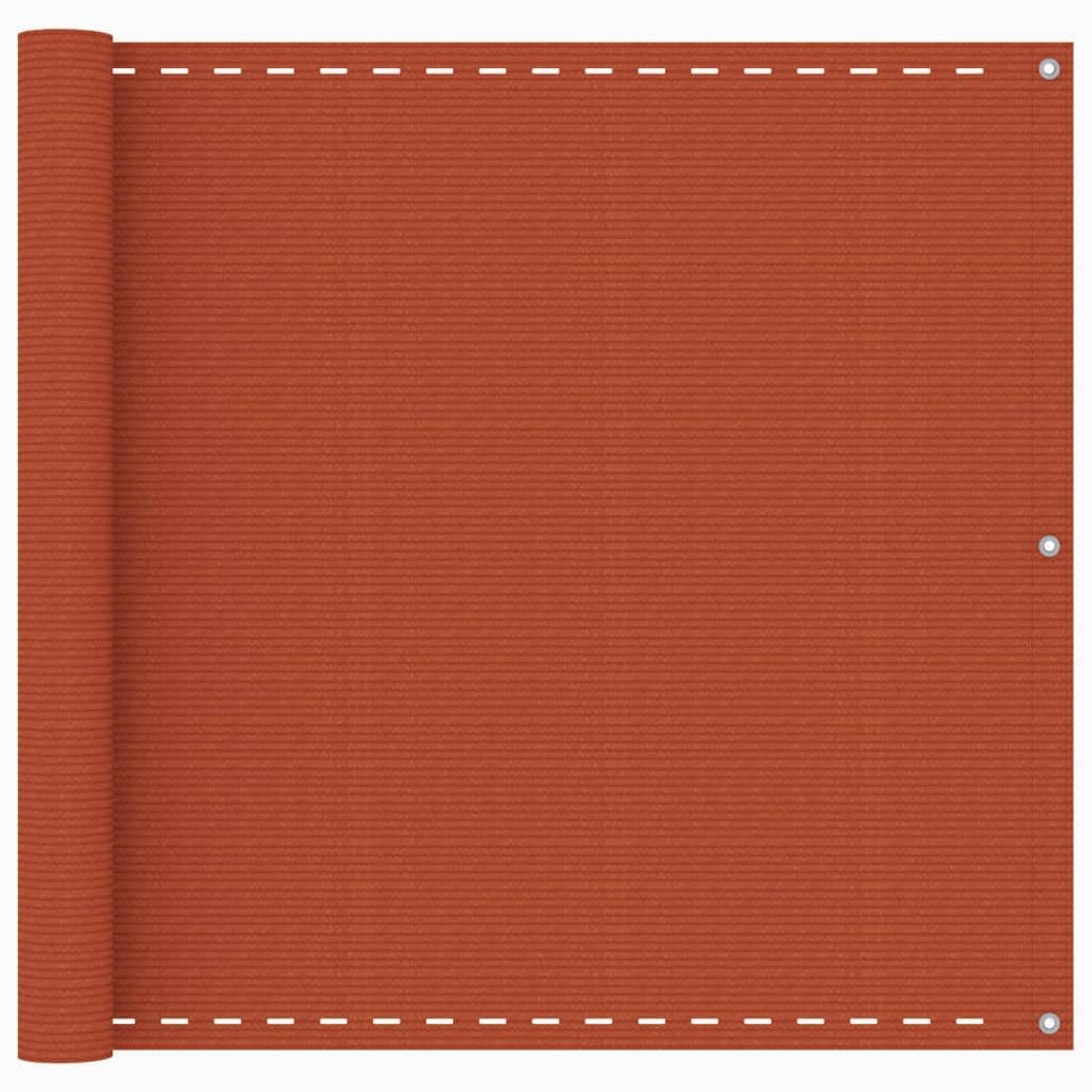 Auvent pour balcon orange en terrasse et jardin contre le vent