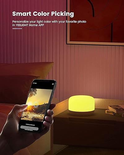 Miniatura 2 de YEELIGHT Siri - Lámpara de mesa inteligente, con control de voz y sincronización de música, lámpara táctil de luz nocturna regulable, lámpara