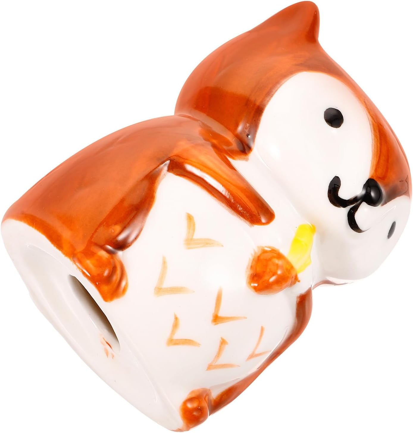 Ceramic Egg Cup Holder for Breakfast and Boiled Eggs, Squirrel Cartoon