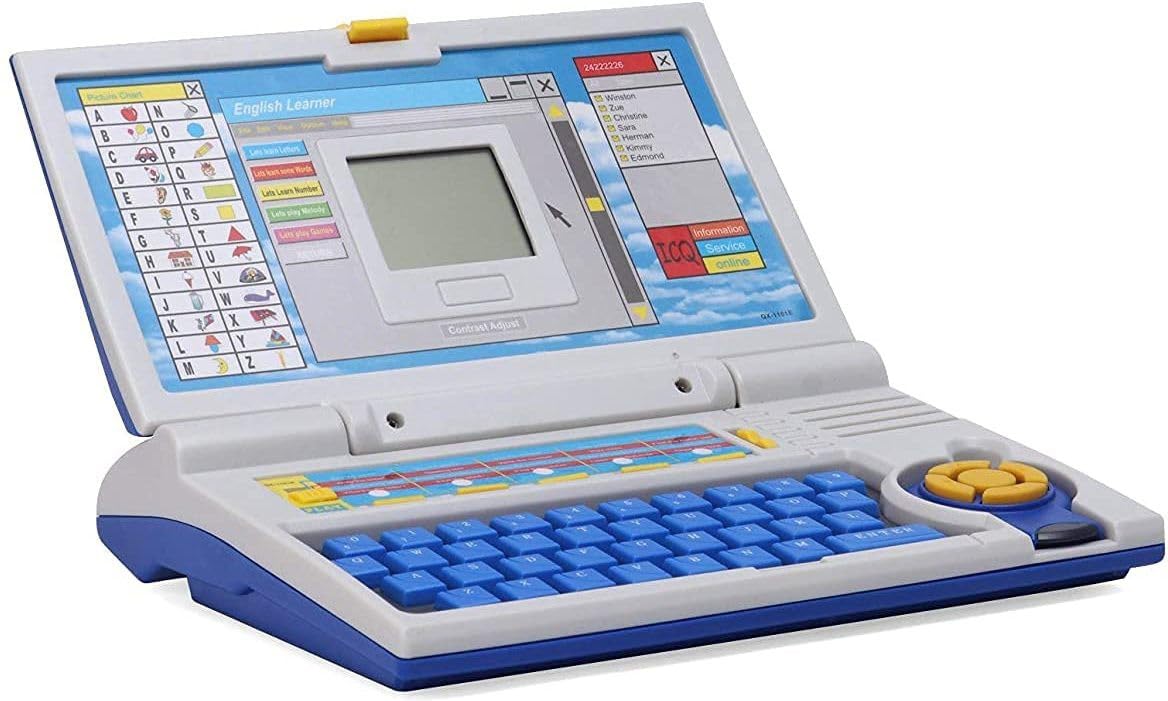KMC KIDOZ Educational Laptop Computer Toy with Mouse for Kids Above 3 Years - 20 Fun Activity Learning Machine, Now Learn Letter, Words, Games, Mathematics, Music, Logic, Memory Tool (Multicolor)