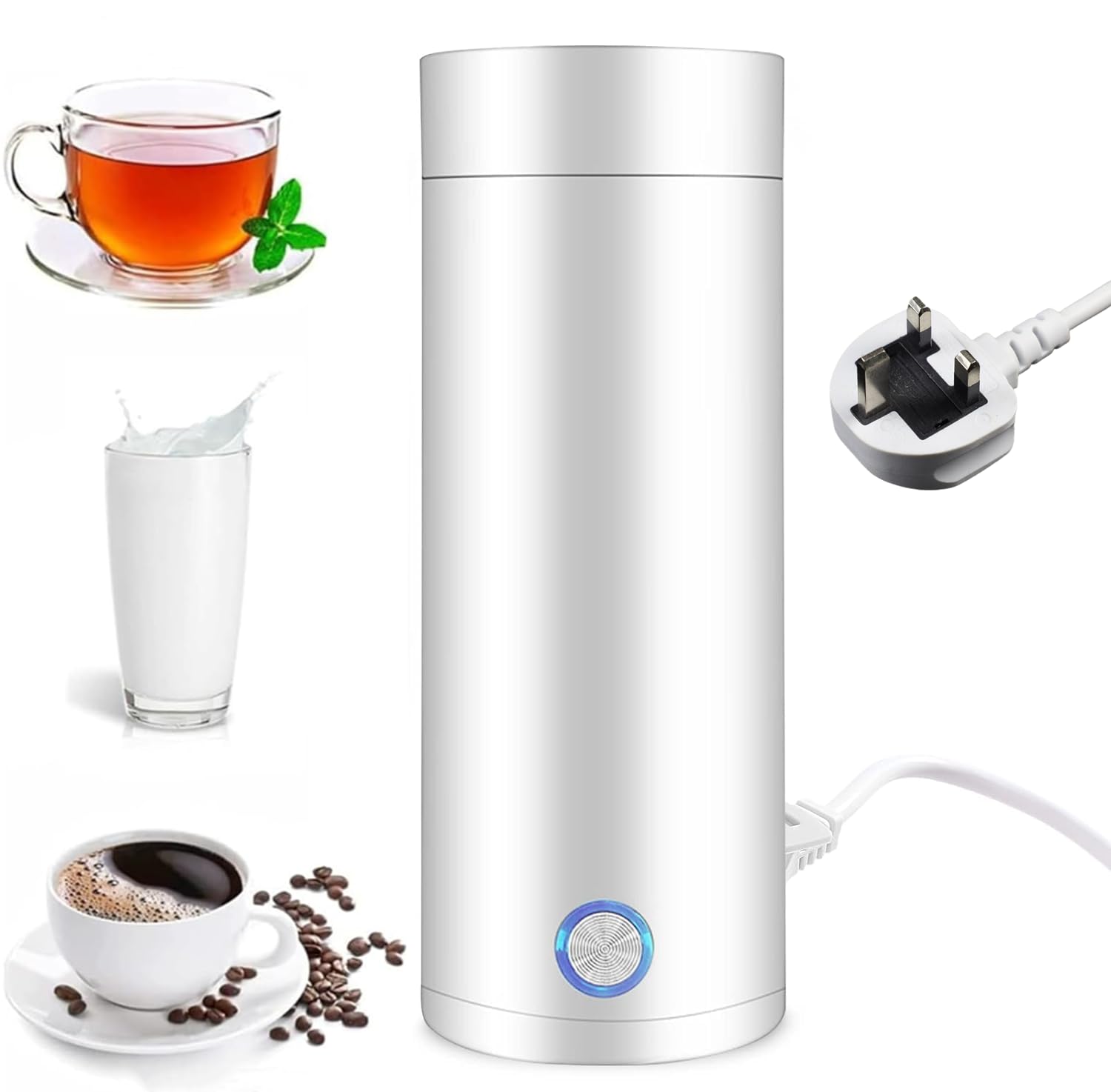 Portable Travel Kettle 400ml Electric Heating Cup with Auto Shut Off