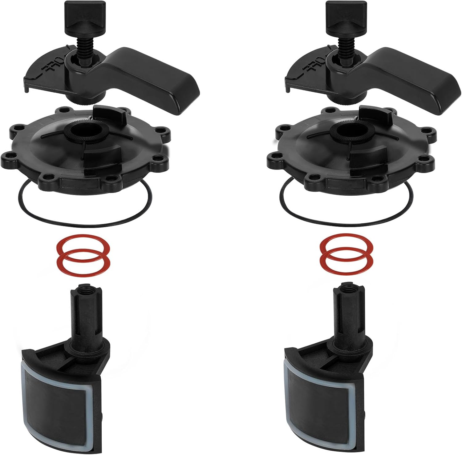 2-Port/3-Port Pool Valve Rebuild Kit Compatible with Jandy 2-way/3-way 4716, 4717 Valves, and Jandy Gray Series Valves. Includes Handle 7433, Valve Cover 4606, Diverter Valve 4720 (2 Pack)