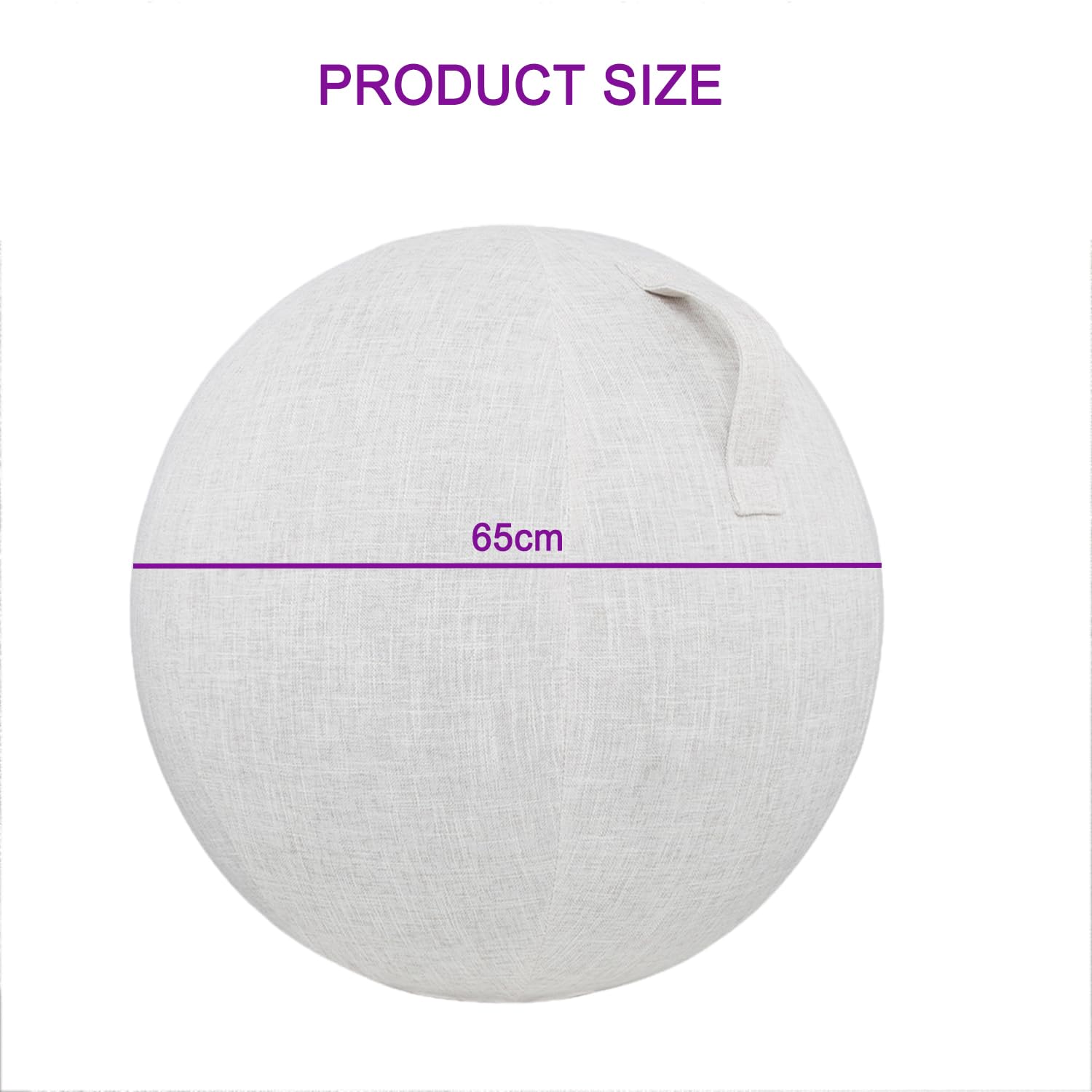 Funda protectora para pelota de gimnasia y yoga 65 cm plegable fitness pilates equilibrio