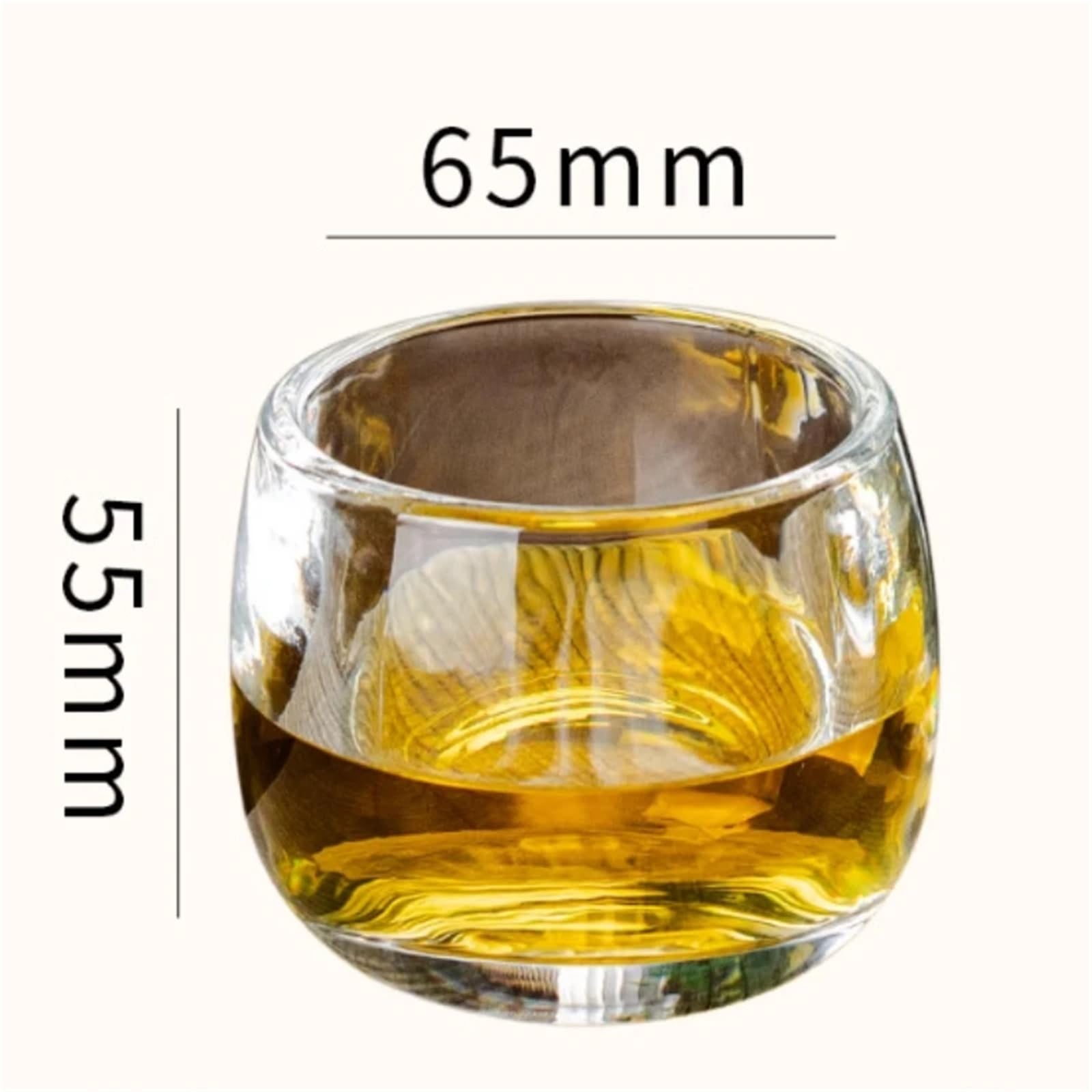 Kristallgläser 80 ml Kristall Glas Tee Tasse Verdickt Wein Tasse Transparent Master Tasse Einzelnen Tee-Set Glas Tassen Geschenke for Hochzeit(2pcs)