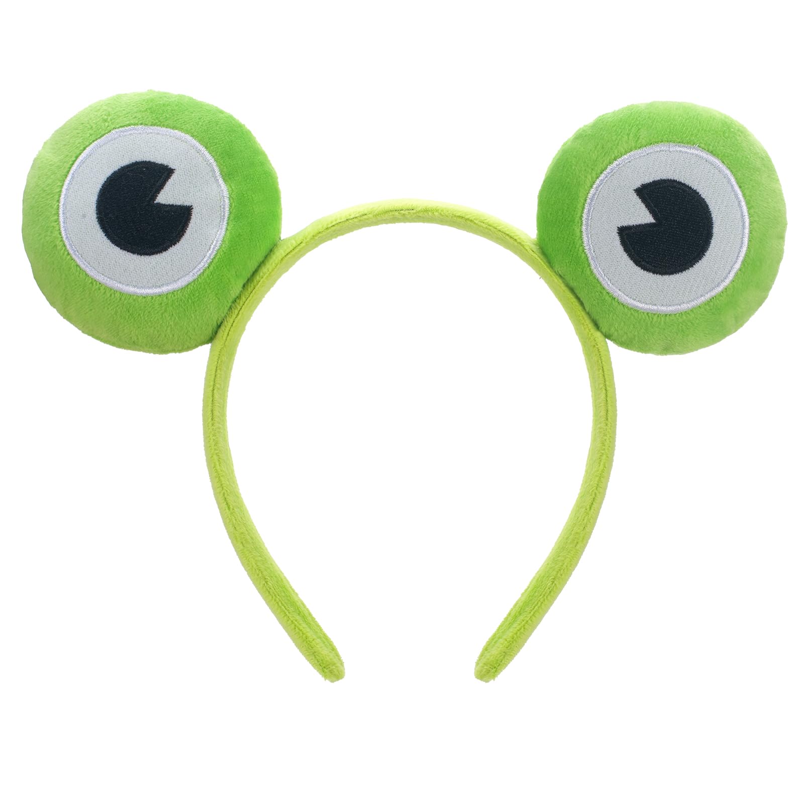 GHGMAO Cute Headband Frog Ears Headband Green Ears Plush Headbands Dress Up for Halloween, Cosplay (Frog-Light Green)