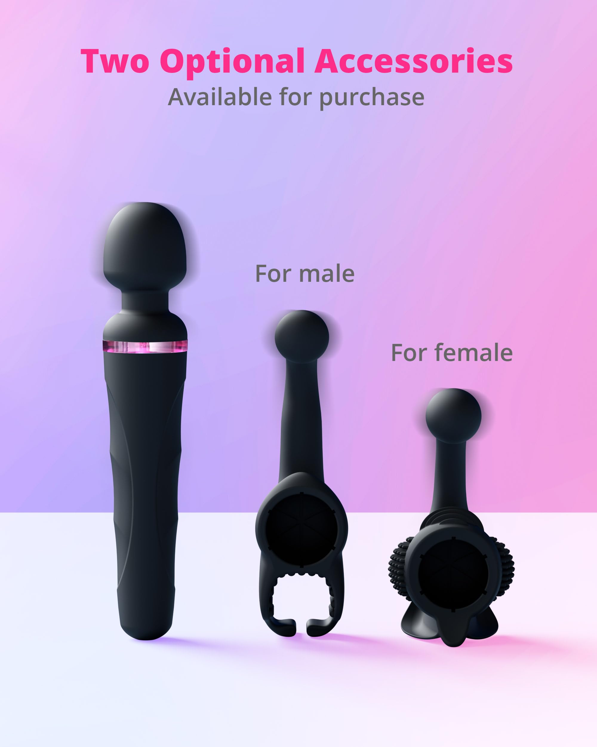 LOVENSE Domi 2 Wand Massager Clitoral Vibrators, Intense Vibrator Black Adult Sex Toys&Games for Women Men Powerful Massage with Dual Rotating Head, Remote Control Vibrator for Couple Play