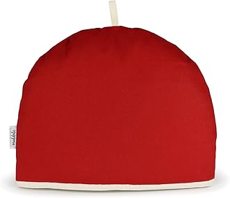 Muldale Large Tea Cozy for Teapot Insulated - Jubilee Red - 100% Cotton Extra Thick Wadding - Designed in England - Tea Cozies Covers Fit 1 to 6 Cup