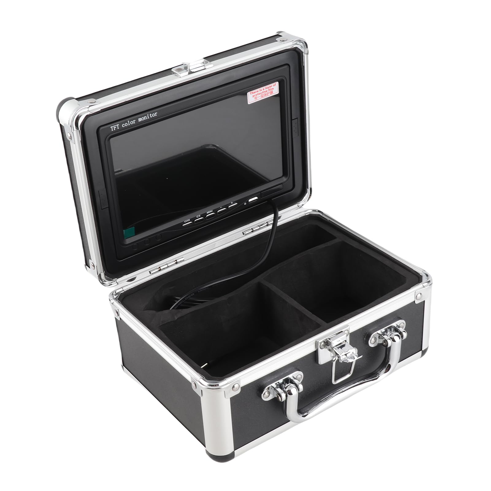 Walmeck Caméra de Pêche sous-Marine avec Affichage d'image Clair, Caméra 1200TVL, Nocturne 12 LED, Batterie 6 Heures, étanche IP68 pour, Les Bateaux et la Pêche en Lac