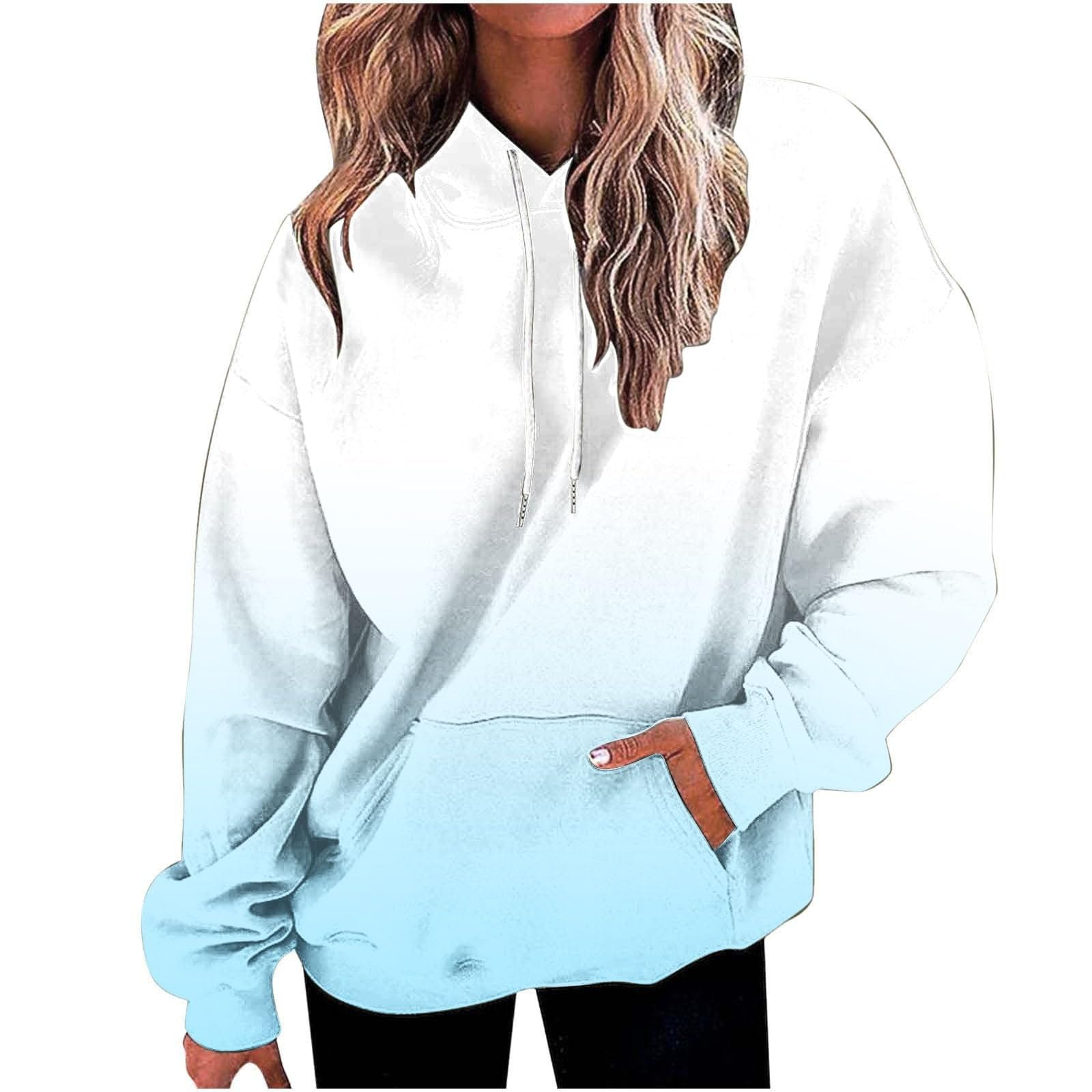 Sale Hoodies for Women Vintage Plus Size Workout Cute Sweatshirt Ladies  Casual Pullover Lightweight Trendy Fall Tops Basic Hooded Jumper for Teens