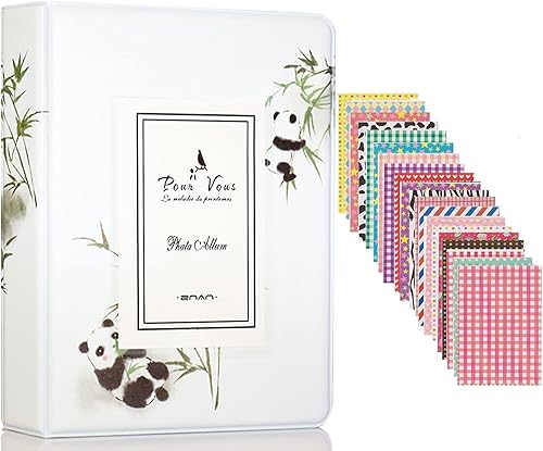 BigTrend - Mini álbum de fotos de 64 bolsillos para cámara instantánea Fujifilm Instax Mini 7s 8 8+ 9 25 26 50s 70 90 (Galaxy-4, 64 bolsillos)