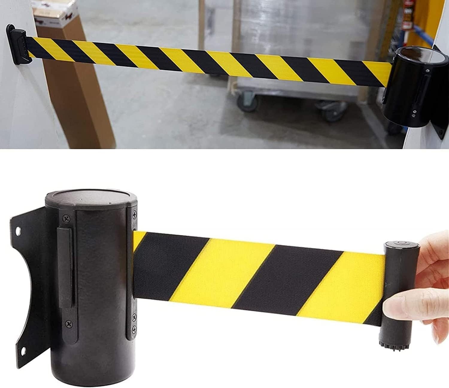 Zwijana ścienna taśma ostrzegawcza do wewnątrz i na zewnątrz taśma ostrzegawcza do barier kontroli tłumu i separacji linii (Size : 3M)