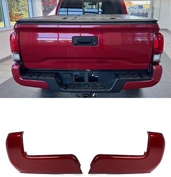 Set Barcelona Red Rear Bumper End Cap for 2016-2023 Toyota Tacoma