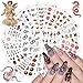 Kalolary 24 Feuilles Serpent Stickers Ongle Nail Art Sticker, DIY Autocollants à ongles Conseils Décorations, Auto-adhésif Autocollants pour la décoration pour Femmes Filles Dames