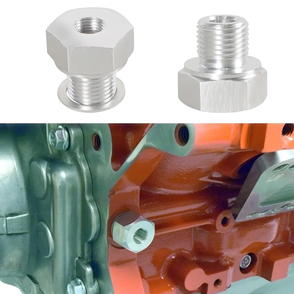 Adattatore Sensore Pressione Olio - NPT 1/8 Femmina A M12x1.5, Per Motori GM LS - Foto 12