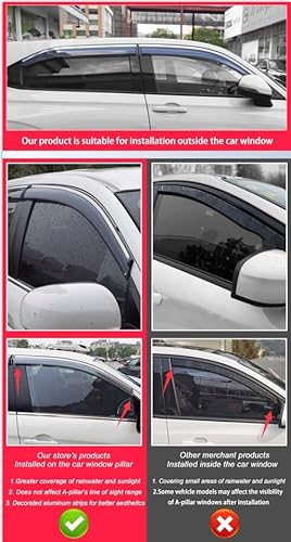 VENOAL 4 Pezzi Deflettori Antipioggia per MG