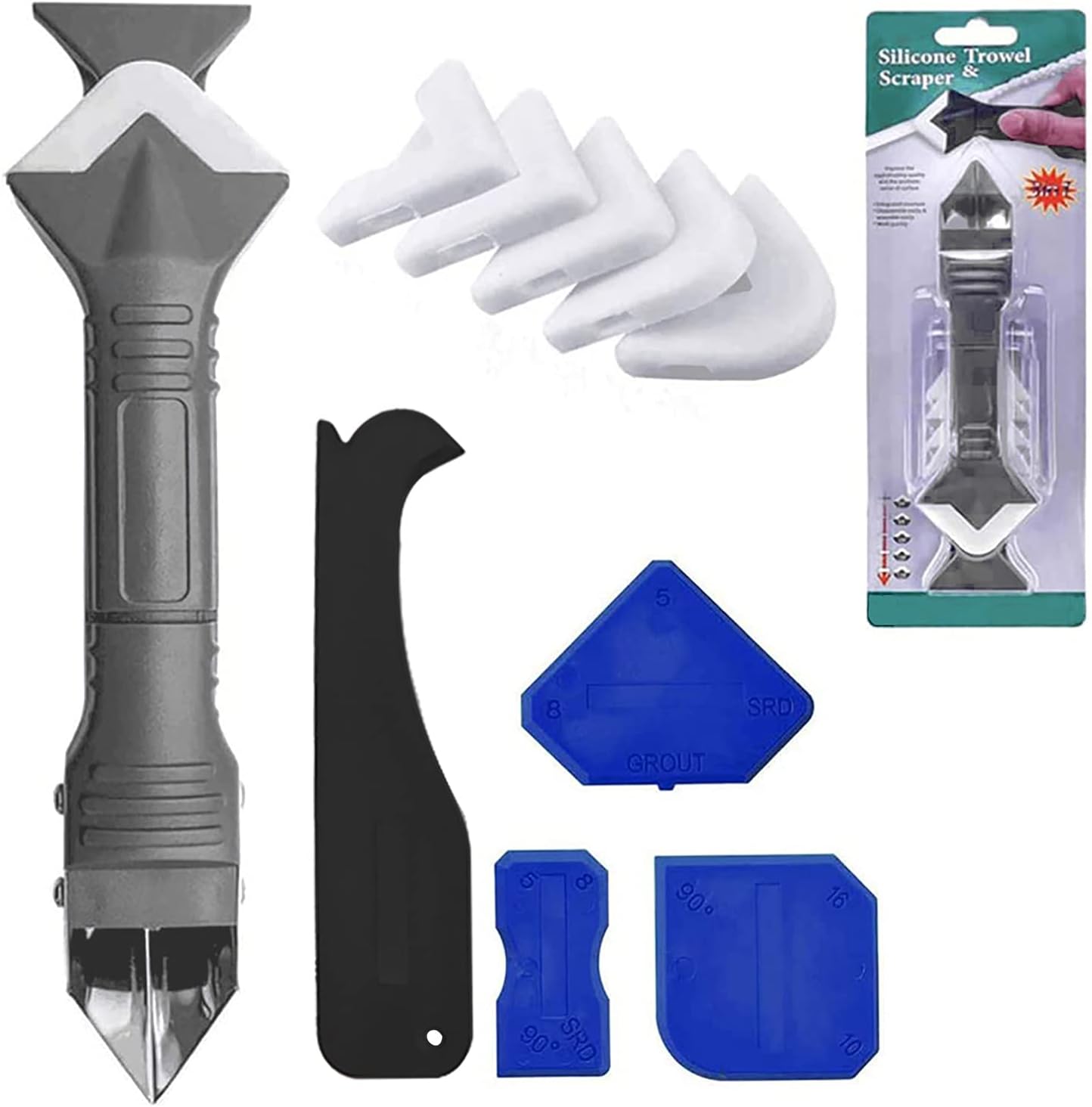 3 in 1 silicone caulking tools kit,Sealant caulking tools remover and