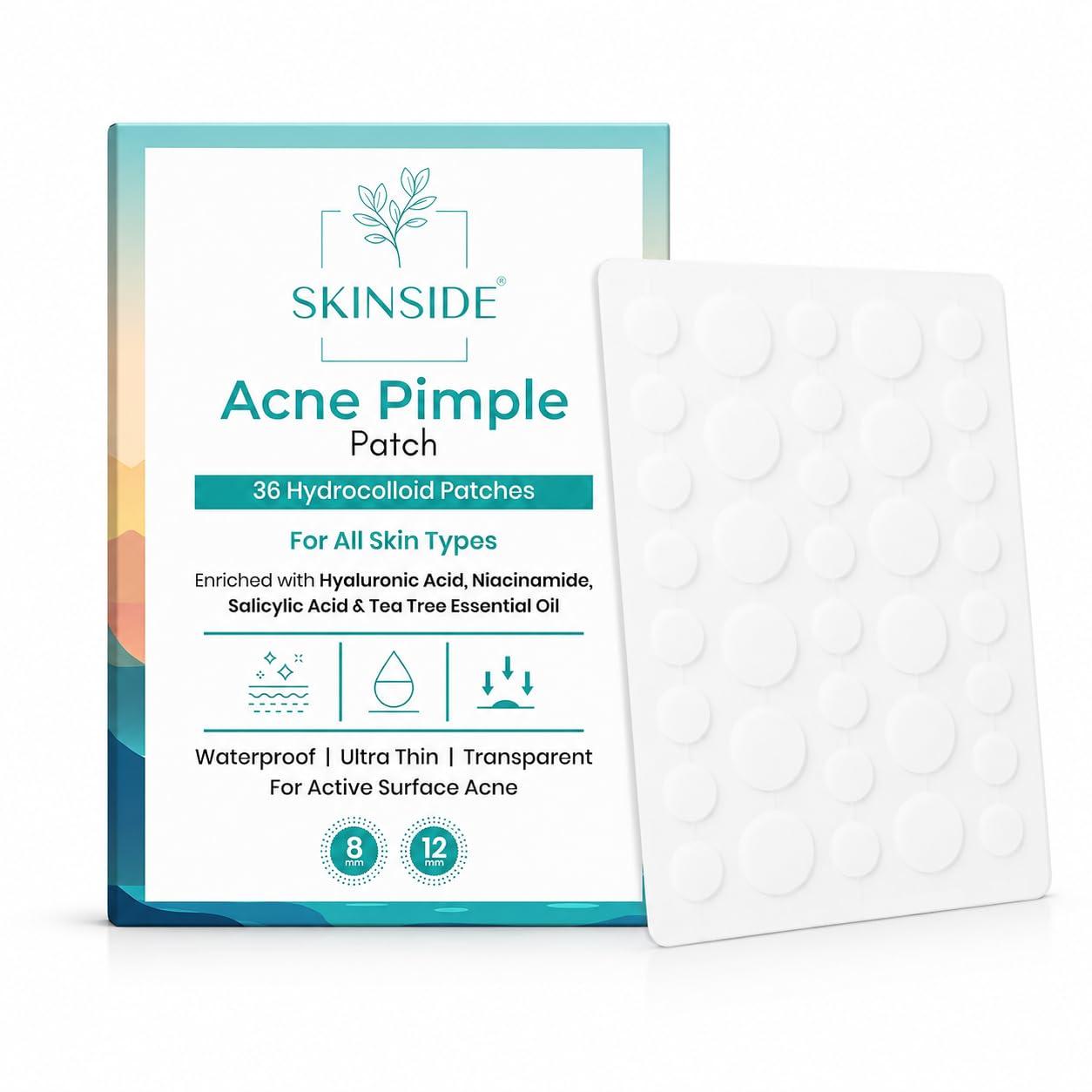 Acne Pimple Patches for Face Pimples | Hydrocolloid Facial Spot Patches with 0.5% Salicylic Acid for Pimple Healing | Invisible Waterproof Absorbs Excess Oil & Pimple Overnight (36 Patches)-image-33