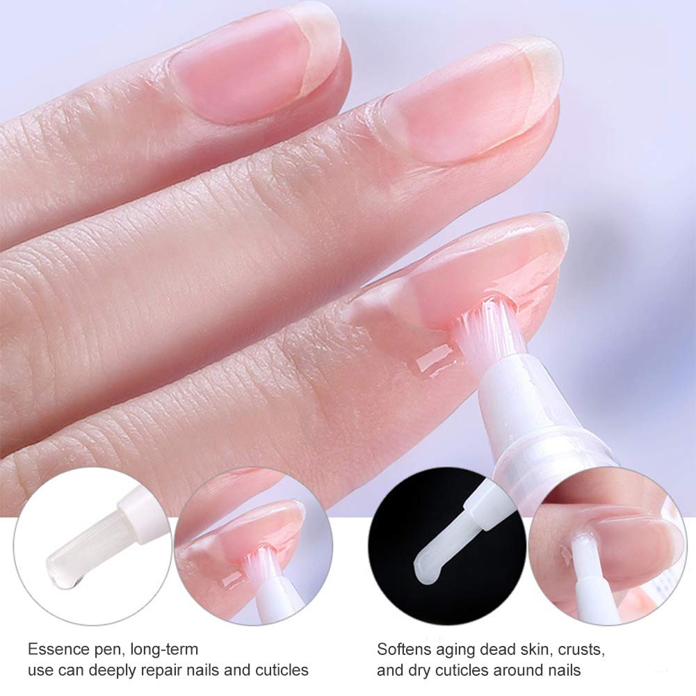 Trattamento Cuticole, Olio per cuticole, Siero trattamento unghie, Olio per cuticole penna Trattamento Olio per Cuticole Riparare la Cuticola Incrinata e Secca, 4 Pezzi