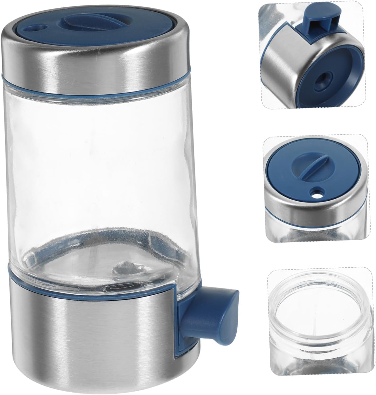 PRETYZOOM Quantitative Salt Pepper Shakers Steel Salt Shaker Bottle Lids Spice Jar for Kitchen