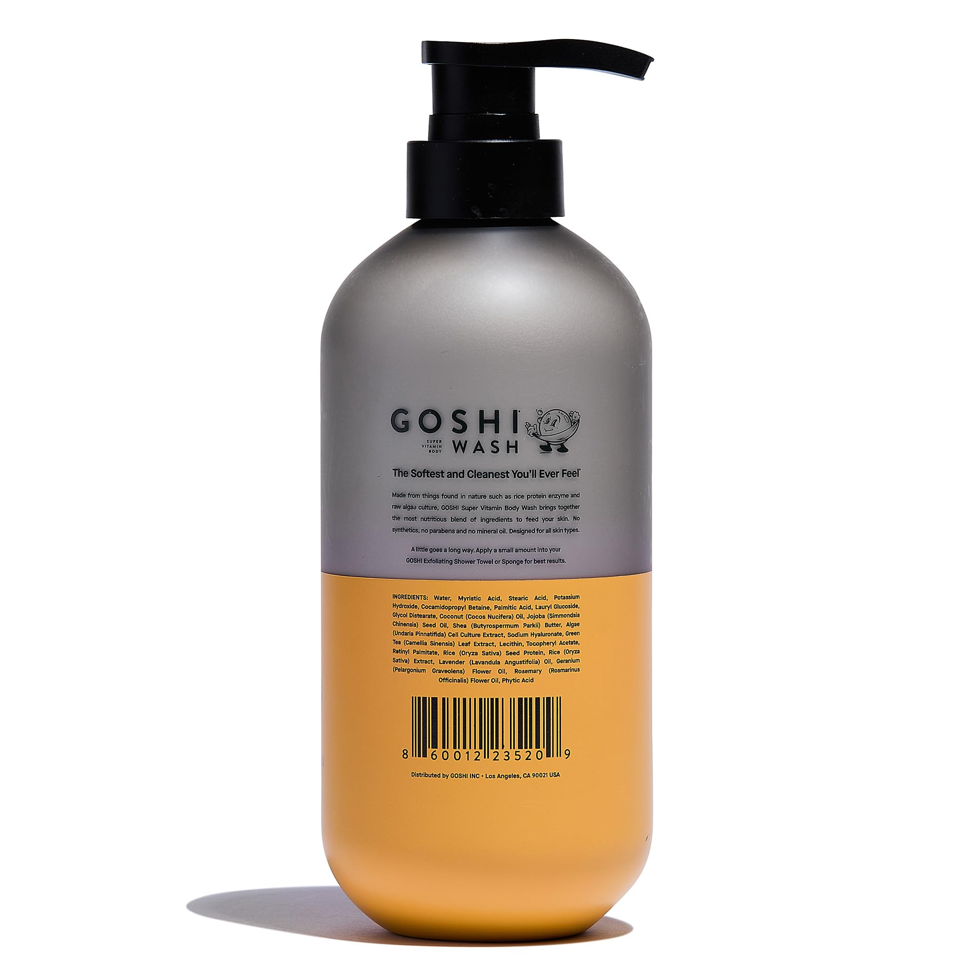 GOSHI Super Vitamin Body Wash 20 oz - pH-Balanced Exfoliating Body Wash for Men and Women - For All Skin Types