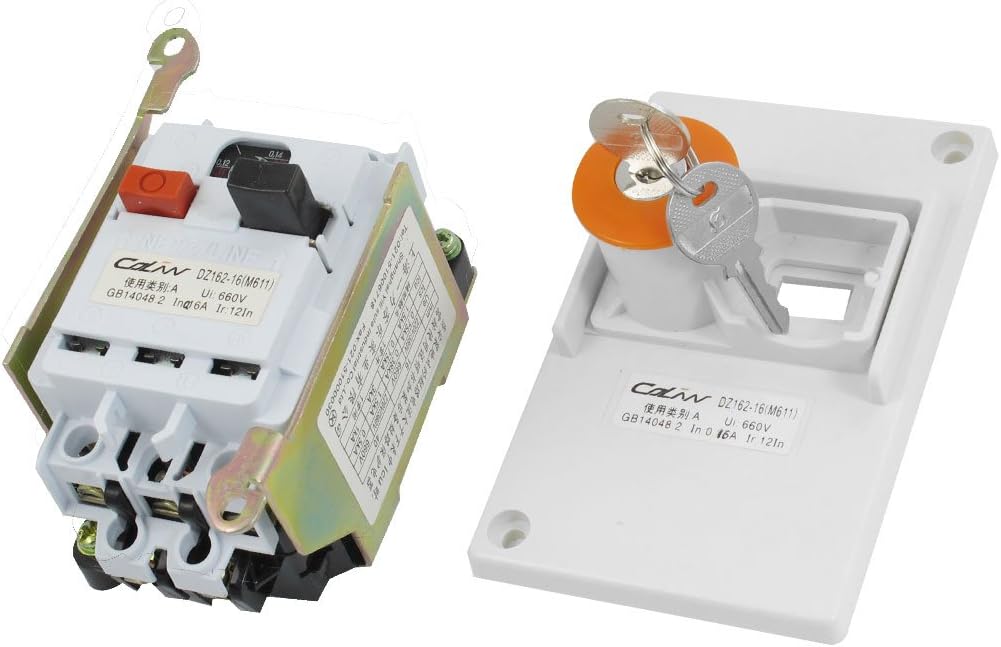AC 660V Distribution electrical 3 Pole 0.1A-0.16A Adjustable Motor Protection Circuit Breaker w Key