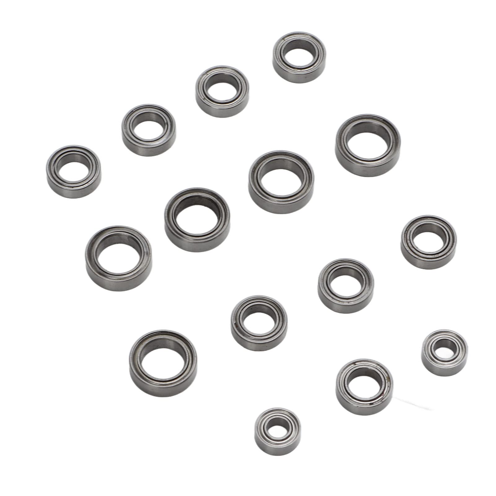 Kit de Roulements à Billes RC, Roulements en Acier Inoxydable Durables 15 Pièces pour Voitures et Camions RC Échelle 1/18 Passionnés de Modélisme Compétition et Maintenance