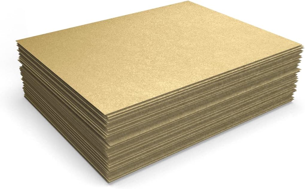 LUXPaper 8.5" x 11" Paper | Letter Size | Blonde Metallic | 80lb. Text | 50 Qty (Pack of 2)